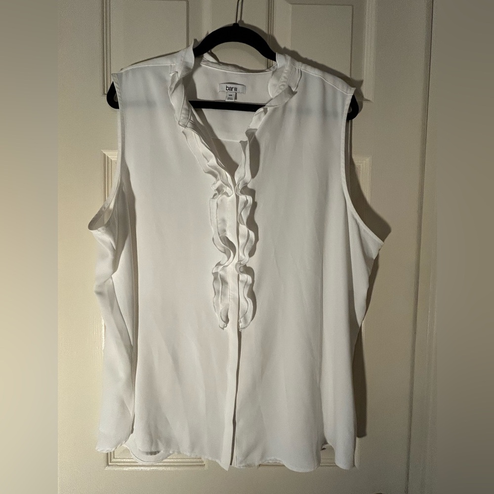Bar III sleeveless blouse, white